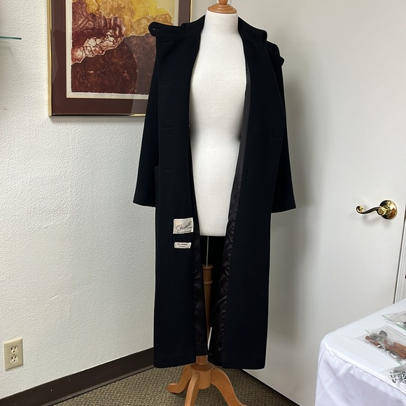 Fleurette Saks Fifth Ave Pea Coat 50% Cashmere 50% Wool Coat Full Length Size 4 - Picture 9 of 13